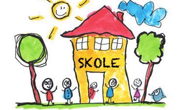 et gult og blått skilt