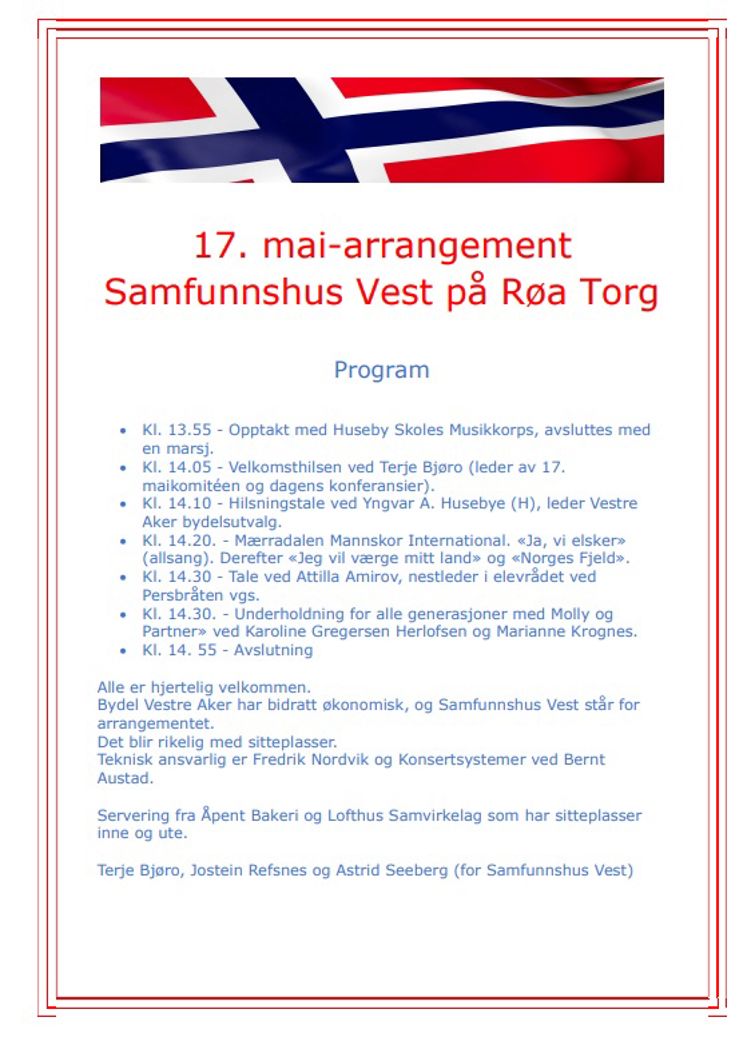 samfunnshus vest røa torg